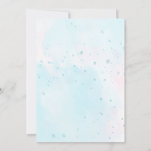 赤ちゃんシャワーを通して車で女の子をドライブ 招待状 (裏面)