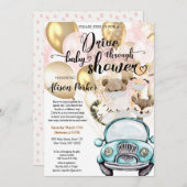 赤ちゃんシャワーを通る |マスクされたSafariの友だち 招待状 (正面/裏面)