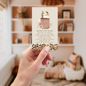 赤ちゃんシャワーアイスコーヒーフローラ要求用の本 エンクロージャーカード