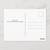 赤ちゃんシャワーアドバイスとジェンダー推測はがき ポストカード (裏面)