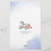 赤ちゃんシャワーアドバイスの親ゲーム青 便箋 (裏面)