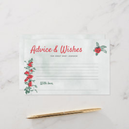 赤ちゃんシャワーアドバイスは素朴トマトの水色を願う 便箋