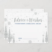 赤ちゃんシャワーアドバイスカードお母さん、両親 アドバイスカード (正面/裏面)