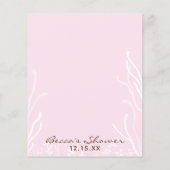 赤ちゃんシャワーアドバイスカード「ピンクカメ」 (裏面)