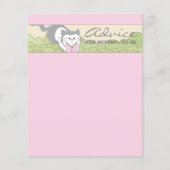 赤ちゃんシャワーアドバイスカード「ピンク猫ストーリーブック」 (正面)