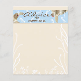 赤ちゃんシャワーアドバイスカード「ブルーカメ」