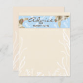 赤ちゃんシャワーアドバイスカード「ブルーカメ」 (正面/裏面)