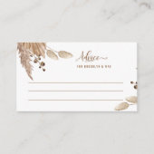 赤ちゃんシャワーアドバイスブラウン&ピンクのエンクロージャカード エンクロージャーカード (正面)