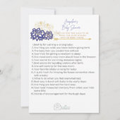 赤ちゃんシャワーアドバイスママは紫のテーマ サンキューカード (正面)