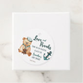 赤ちゃんシャワーアホイ男の子テディベア航海の フェイバータグ (インサイチュ)