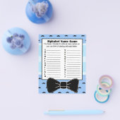 赤ちゃんシャワーアルファベット名BINGOゲーム口ひげ チラシ (シングル)