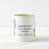 赤ちゃんシャワーイエローグリーンガラトル名 マグカップ (中央)