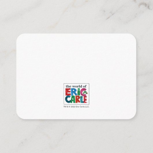 赤ちゃんシャワーインサートのための空腹のキャタピラーブック エンクロージャーカード (裏面)