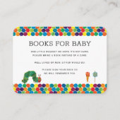 赤ちゃんシャワーインサートのための空腹のキャタピラーブック エンクロージャーカード (正面)