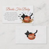 赤ちゃんシャワーインサート用の小さなかぼちゃの本 エンクロージャーカード (正面/裏面)