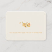 赤ちゃんシャワーインサート用の黄色のワイルドフラワーブック エンクロージャーカード (裏面)