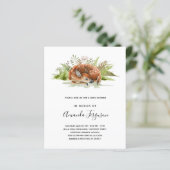 赤ちゃんシャワーウッドランドの森林の鹿の予算招待 (スタンド正面)