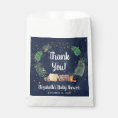 赤ちゃんシャワーウッドランド動物ありがとう フェイバーバッグ (正面)