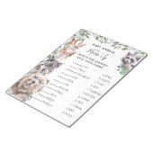 赤ちゃんシャワーウッドランド動物の試合 ノートパッド (アングル)