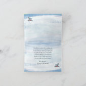 赤ちゃんシャワーウッドランド動物ディアバニーアヒルかわいい サンキューカード (内部)