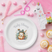 赤ちゃんシャワーウッドランド動物 ペーパープレート (パーティー)