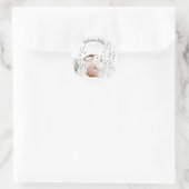 赤ちゃんシャワーウッドランド動物 ラウンドシール (バッグ)