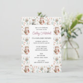 赤ちゃんシャワーウッドランド動物 招待状 (スタンド正面)