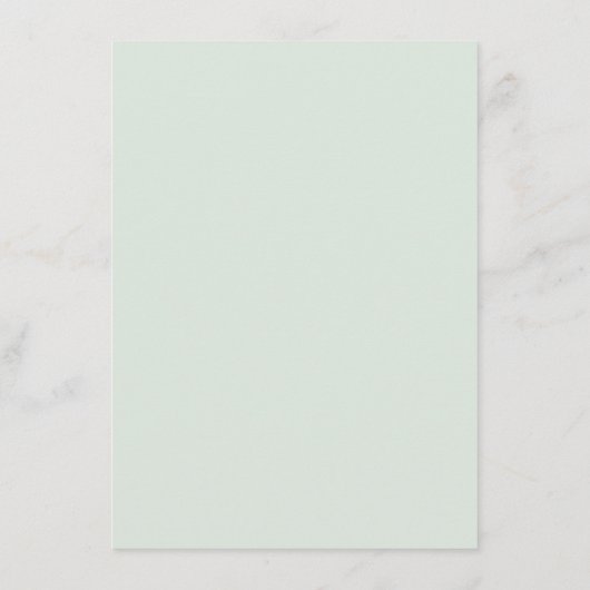 赤ちゃんシャワーエレガント緑の水の色の希望 アドバイスカード (裏面)