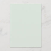 赤ちゃんシャワーエレガント緑の水彩 アドバイスカード (裏面)