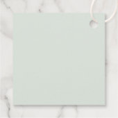 赤ちゃんシャワーエレガント緑の水彩 フェイバータグ (裏面)