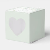 赤ちゃんシャワーエレガント緑の水彩 フェイバーボックス (正面サイド)