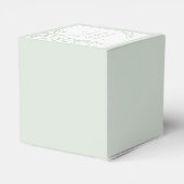 赤ちゃんシャワーエレガント緑の水彩 フェイバーボックス (裏面サイド)