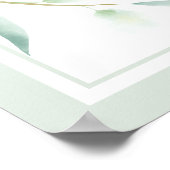 赤ちゃんシャワーエレガント緑の水彩 ポスター (角)