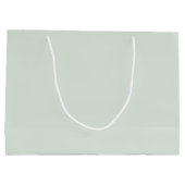 赤ちゃんシャワーエレガント緑の水色植物学 ラージペーパーバッグ (裏面)