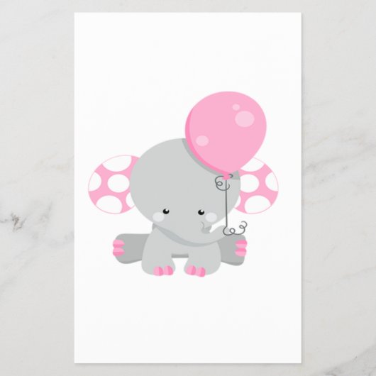 赤ちゃんシャワーエレファントあなたはどのようにカードを知っている チラシ (裏面)