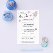 赤ちゃんシャワーエレファントあなたはどのようにカードを知っている チラシ (シングル)