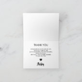 赤ちゃんシャワーエレファントサンキューカード、青 カード (内部)