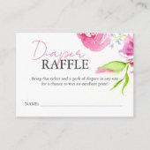 赤ちゃんシャワーエンクロージャカードおむつラッフルフローラ エンクロージャーカード (正面)