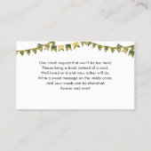 赤ちゃんシャワーエンクロージャカード用かわいいジャングルブック 名刺 (裏面)