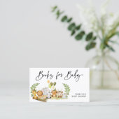 赤ちゃんシャワーエンクロージャカード用かわいいジャングルブック 名刺 (スタンド正面)