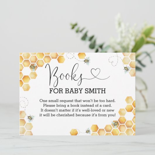 赤ちゃんシャワーエンクロージャカード用のOh Babee Books 招待状 (スタンド正面)