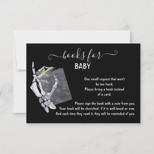 赤ちゃんシャワーエンクロージャカード用ハロウィンブック 招待状 (正面)