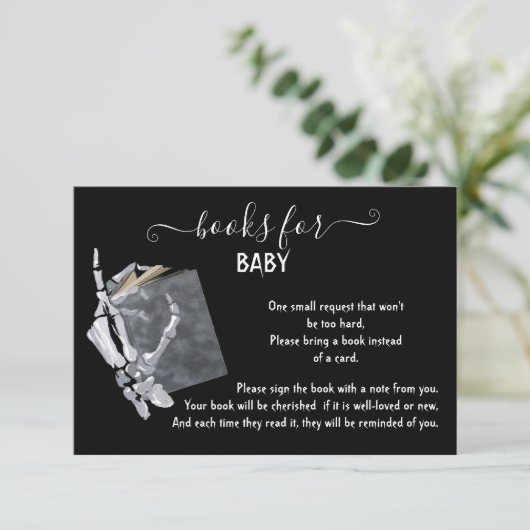 赤ちゃんシャワーエンクロージャカード用ハロウィンブック 招待状 (スタンド正面)