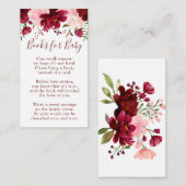 赤ちゃんシャワーエンクロージャカード用ピンクの本 エンクロージャーカード (正面/裏面)