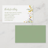 赤ちゃんシャワーエンクロージャカード用ワイルドフラワーブック エンクロージャーカード (正面/裏面)