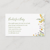 赤ちゃんシャワーエンクロージャカード用ワイルドフラワーブック エンクロージャーカード (正面)