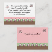 赤ちゃんシャワーエンクロージャカード エンクロージャーカード (正面/裏面)