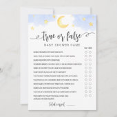 赤ちゃんシャワーカードと答える真または偽のゲーム 招待状 (正面)