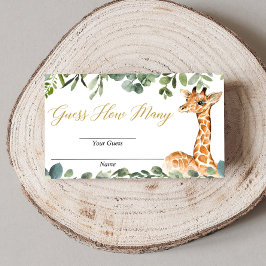 赤ちゃんシャワーカードの数を推測する エンクロージャーカード