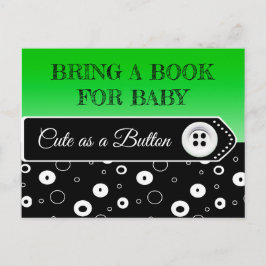 赤ちゃんシャワーカードベビー用の本を持って来る インビテーションポストカード